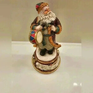 Vintage Windsor Collection " MUSICAL SANTA " Figurine Music Box Drum
